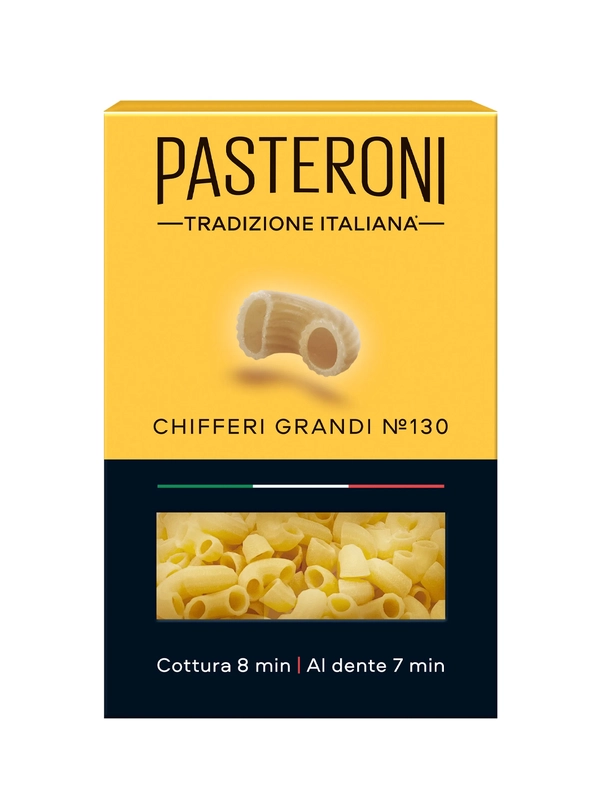 Макаронные изделия PASTERONI, Рожки Большие №130, 400г