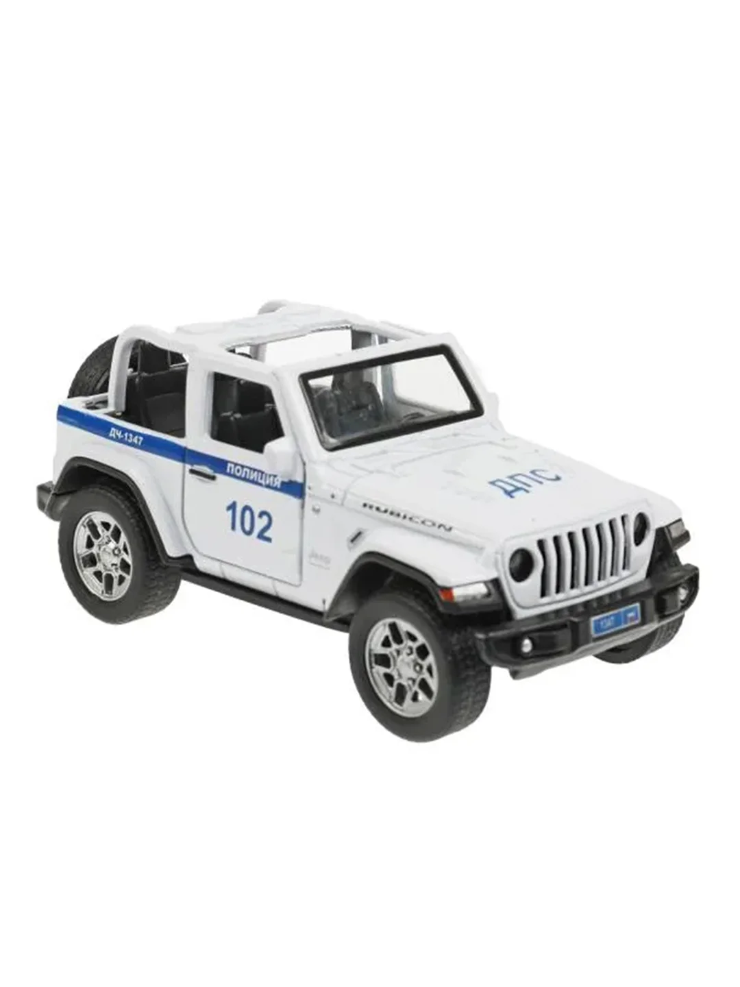 Металлическая модель ТехноПарк Jeep Wrangler Rubicon. Полиция, 11 см