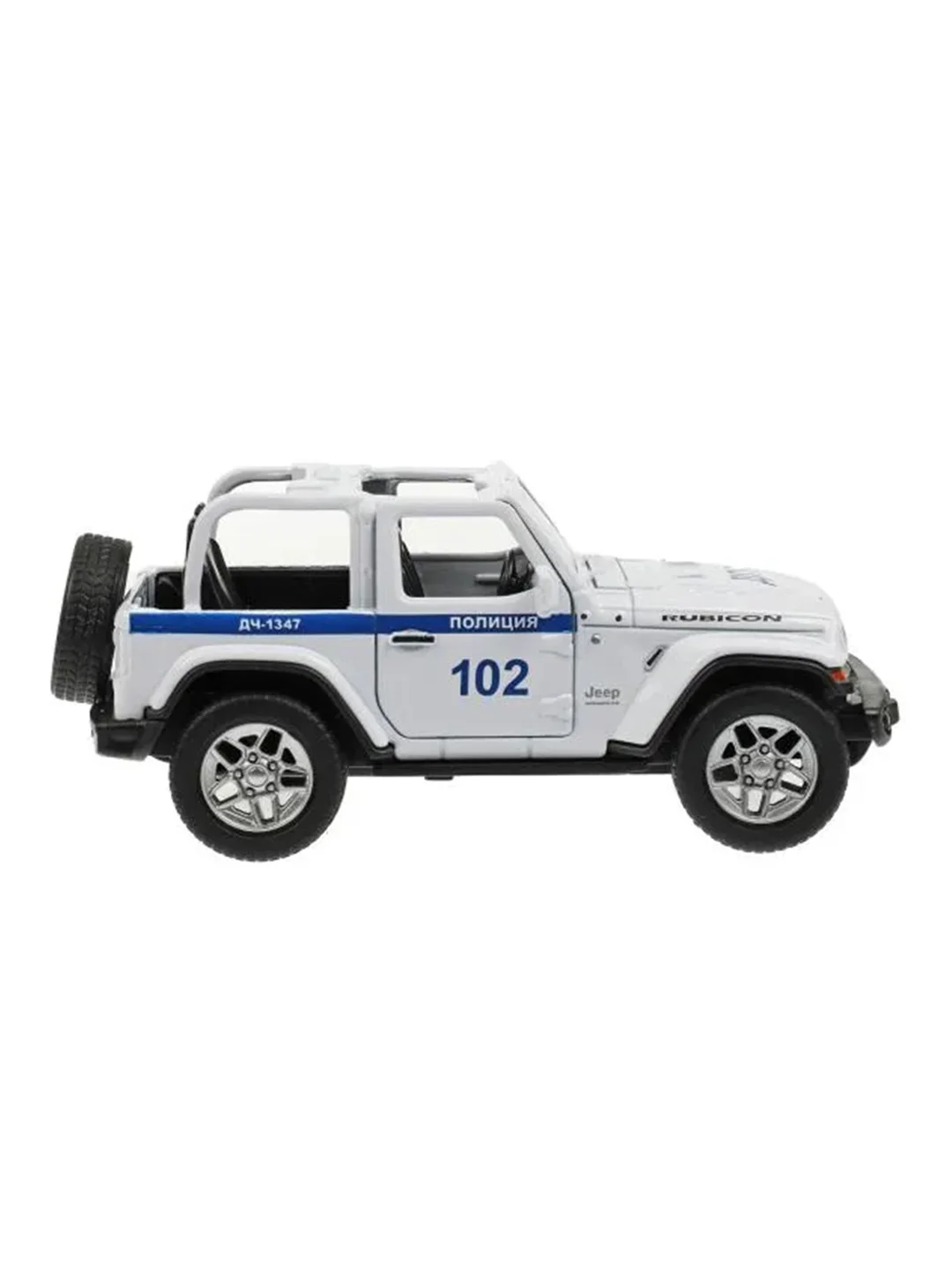 Металлическая модель ТехноПарк Jeep Wrangler Rubicon. Полиция, 11 см