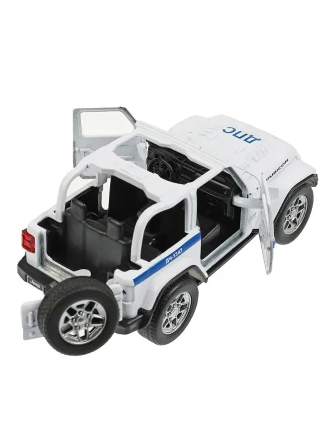 Металлическая модель ТехноПарк Jeep Wrangler Rubicon. Полиция, 11 см