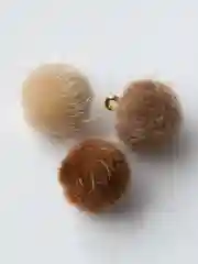 Бусины, подвески меховые, набор из 2 бусин, 20 цветов