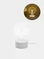 Голубой светильник-ночник светодиодный, 3D, LED, USB, 4 вида