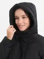 Черный куртка, пуховик женский зимний оверсайз