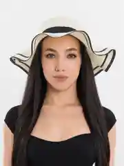 Молочный шляпа женская летняя пляжная соломенная
