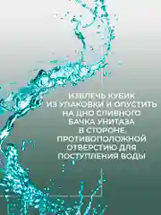 Тёмно-бирюзовый чистящие кубики для унитаза Chirton, 2 х 50 г