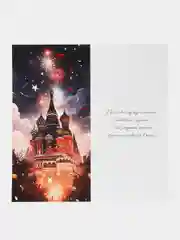Открытка "С Новым годом" с текстом внутри