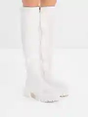 Прозрачный женские зимние сапоги , высокие