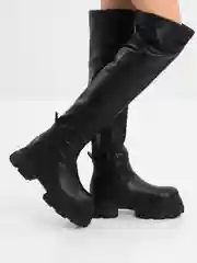Шоколадный женские зимние сапоги , высокие
