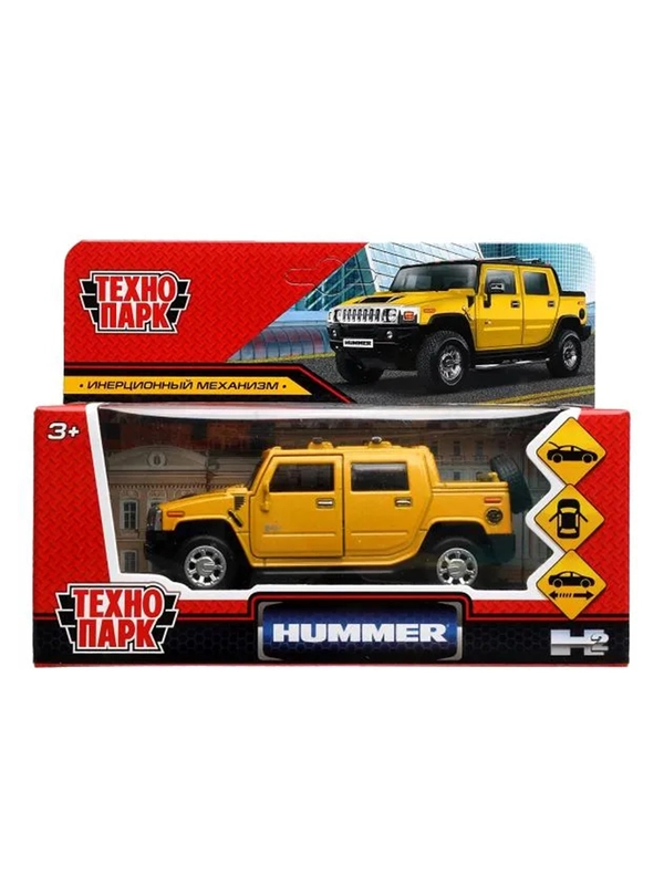 Металлическая инерционная модель Технопарк Hummer H2 Pickup, 12 см