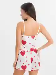 Белый пижама женская с шортами
