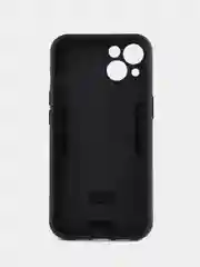 Синий чехол для iPhone 13 (Айфон 13) противоударный, с металлической подставкой кольцом