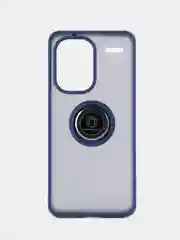 Синий чехол противоударный Xiaomi Redmi Note 13 Pro + Plus , с металлической подставкой кольцом