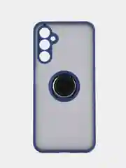 Синий чехол противоударный Samsung Galaxy A05S(Самсунг А05С), с металлической подставкой кольцом