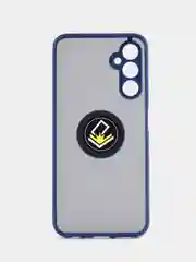 Синий чехол противоударный Samsung Galaxy A05S(Самсунг А05С), с металлической подставкой кольцом
