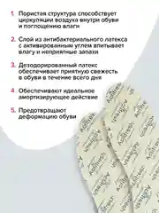 Стельки Silver всесезонные парфюмированные с добавкой антибактериального вещества