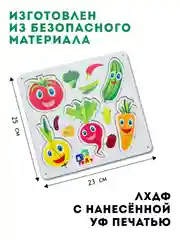 Сортеры, набор сортер-пазлов 6 штук, насекомые животные транспорт овощи