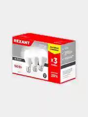 Лампочка светодиодная E27 Груша, REXANT, 11,5 Вт 4000К, 3 шт