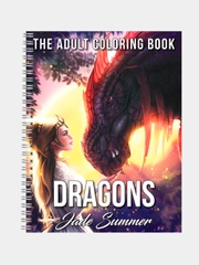 Раскраска для взрослых "Драконы" Jade Summer А4 25 стр. на пружине