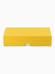 Подарочная коробка , 21.5 x 10.5 x 5 см. "Радуга", желтый, белый