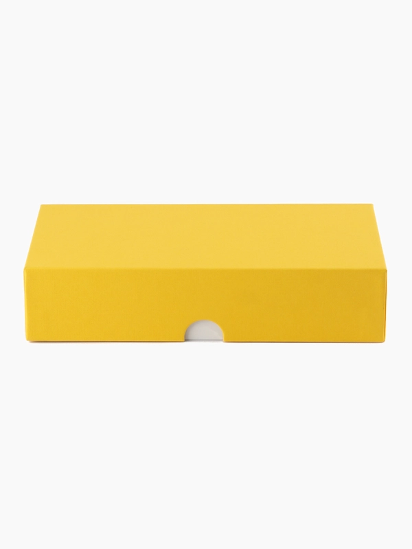Подарочная коробка , 21.5 x 10.5 x 5 см. "Радуга", желтый, белый