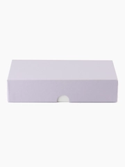 Подарочная коробка , 21.5 x 10.5 x 5 см. "Радуга", лиловый, белый