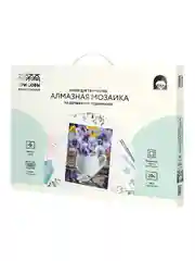Алмазная мозаика ТРИ СОВЫ "Анютины глазки", 30х40 см, холст на деревянном подрамнике