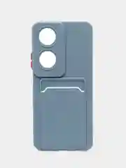 Синий меланж чехол для Honor X7B/Huawei 90 Smart (Хонор Х7б/Хуваей 90 смарт), с карманом для карт