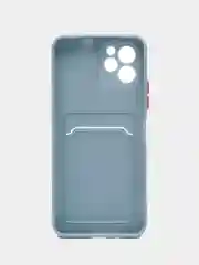 Синий меланж чехол для HUAWEI Nova Y61 (Хуавей Нова У61), с карманом для карт
