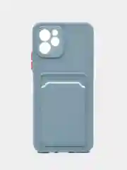 Синий меланж чехол для HUAWEI Nova Y61 (Хуавей Нова У61), с карманом для карт