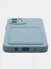 Синий меланж чехол для HUAWEI Nova Y61 (Хуавей Нова У61), с карманом для карт