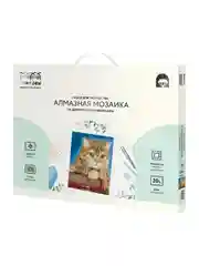 Алмазная мозаика ТРИ СОВЫ "Кошка", 40х50 см, холст на деревянном подрамнике