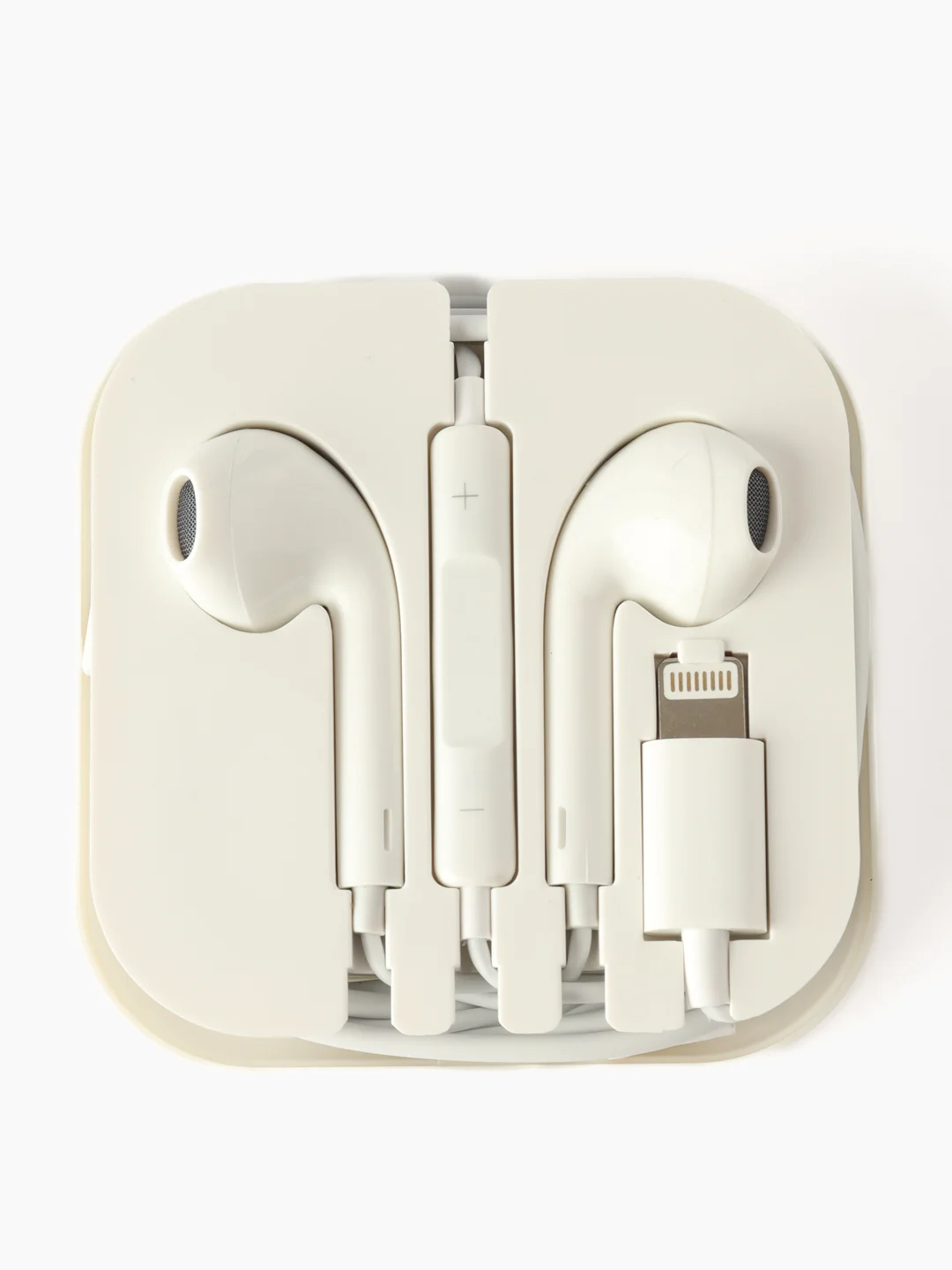 Гарнитура проводная Denmen DR10, Apple 8 pin, вставн., белая