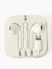 Гарнитура проводная Denmen DR10,  Apple 8 pin, вставн., белая