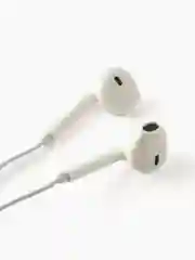 Гарнитура проводная Denmen DR10,  Apple 8 pin, вставн., белая