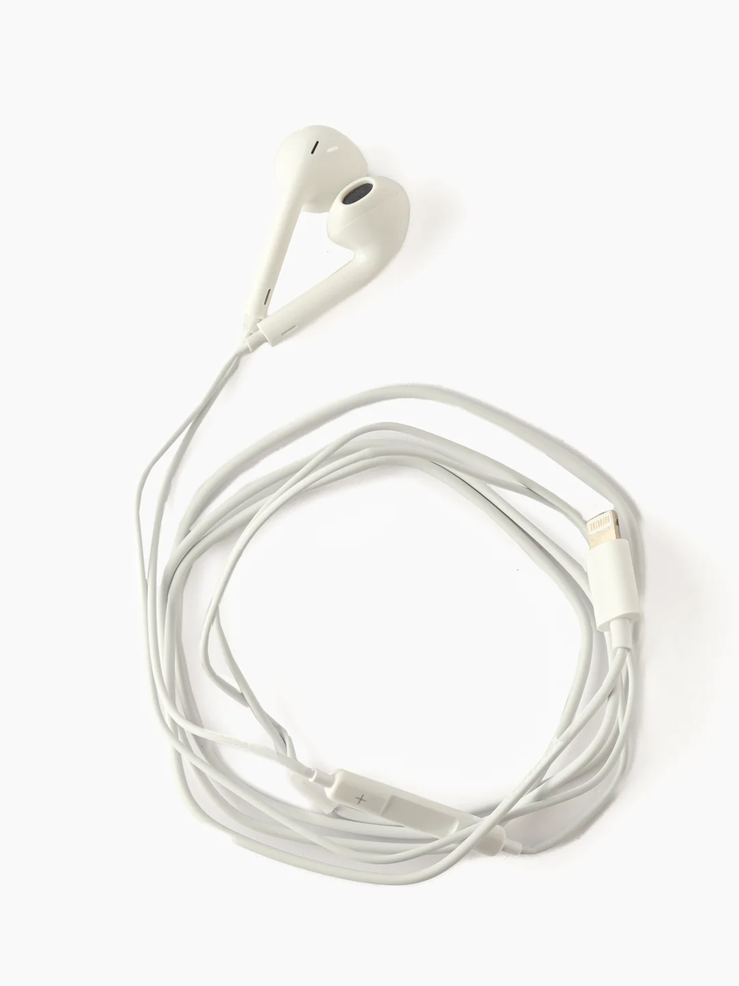 Гарнитура проводная Denmen DR10, Apple 8 pin, вставн., белая