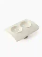 Розетка Smartbuy SBE-02w-10-S2-N-c, пластик, 2 гнезда, 10A, без заземления, белая