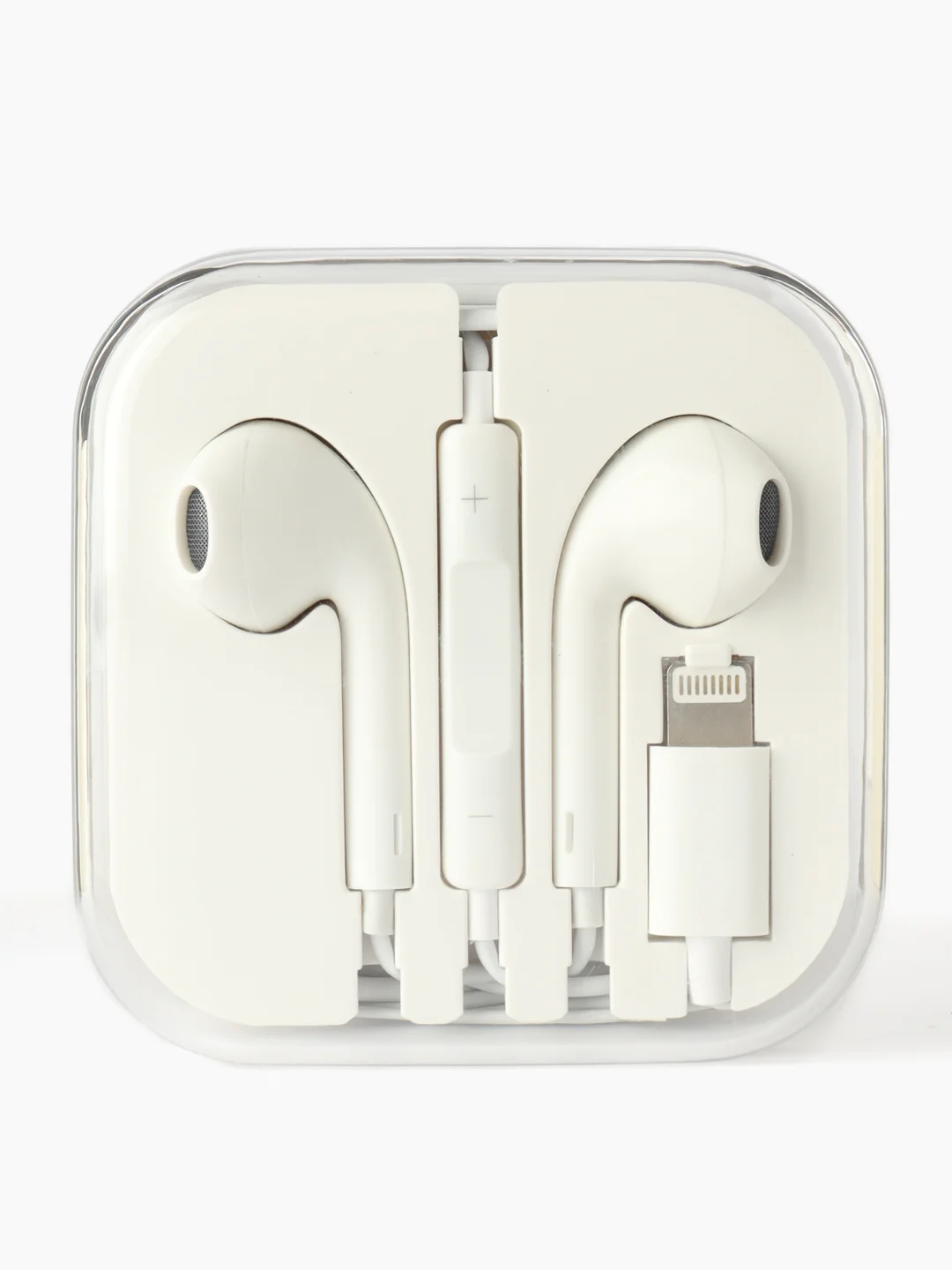 Гарнитура проводная Denmen DR10, Apple 8 pin, вставн., белая