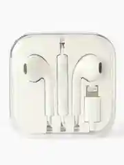 Гарнитура проводная Denmen DR10,  Apple 8 pin, вставн., белая