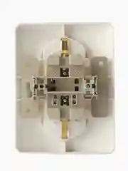 Розетка Smartbuy SBE-02w-16-S2-Z, 2 гнезда, 16А,  с заземлением, белая