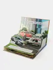 Книга детская картонная панорамка 3D "Машины" 270х205 мм. Проф-Пресс