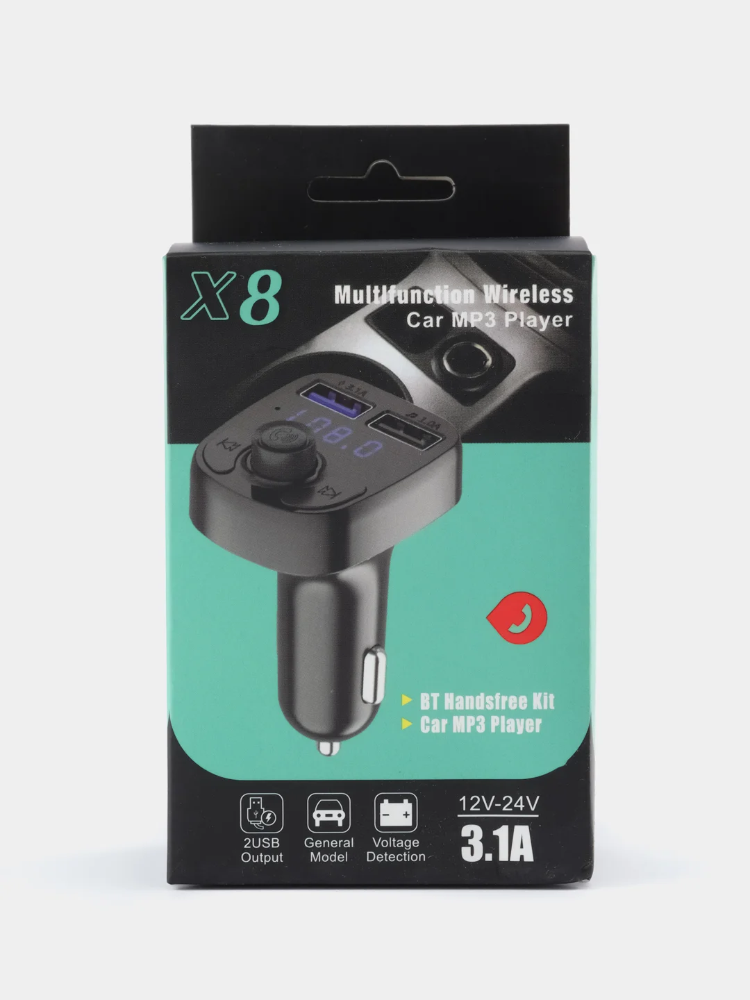 FM модулятор Bluetooth 2 x USB с функцией зарядки, фм модулятор