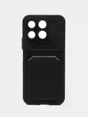 Черный чехол для Honor X8B 4G (Хонор Х8б 4 джи), с карманом для карт