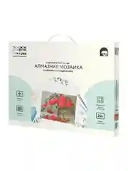 Алмазная мозаика Три совы "Натюрморт с пионами", холст на деревянном подрамнике, 40х50 см