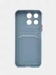 Синий меланж чехол для Honor X8B 4G (Хонор Х8б 4 джи), с карманом для карт