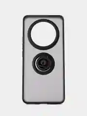 Черный чехол противоударный Realme 12 Pro /Realme 12 Pro +, с металлической подставкой кольцом