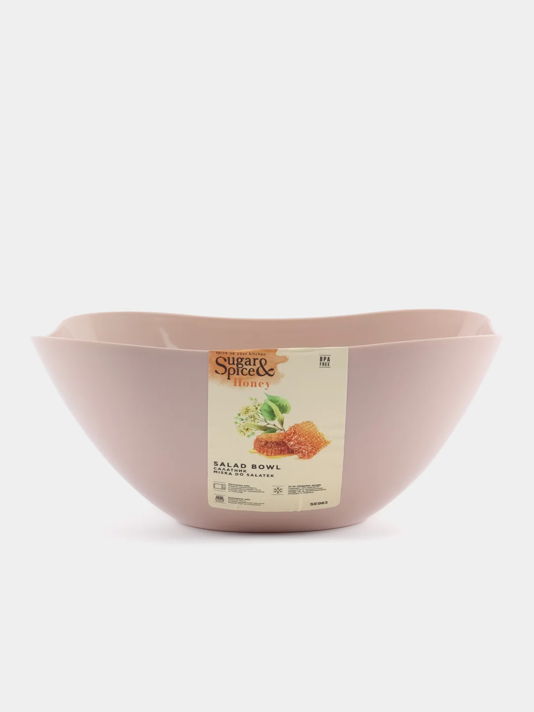Пастельно-коралловый салатник Sugar&Spice коллекция Honey, 1,3л, 175х175х77 мм