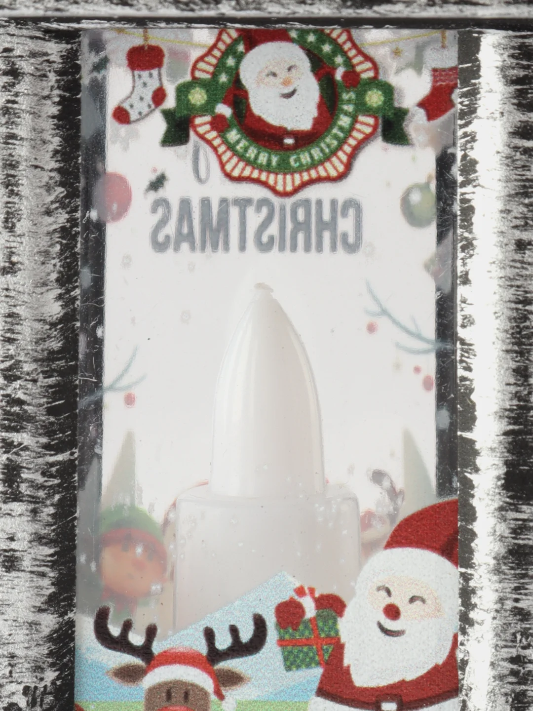 Серебряный новогодний декоративный светильник