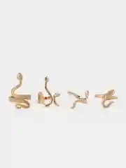 Золотой набор колец. Новогодние украшения. Символ года . Змея