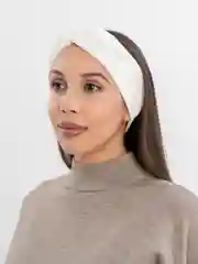 Белый повязка на голову теплая