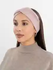Розовый повязка на голову теплая